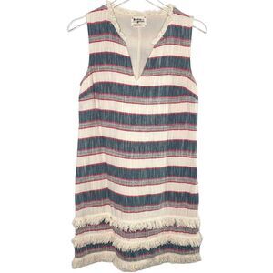 Anthropologie 6 Holding Horses Cotton Sleeveless Dress Striped V-Neck